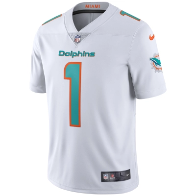 Men's Miami Dolphins Tua Tagovailoa White Vapor Limited Jersey 02