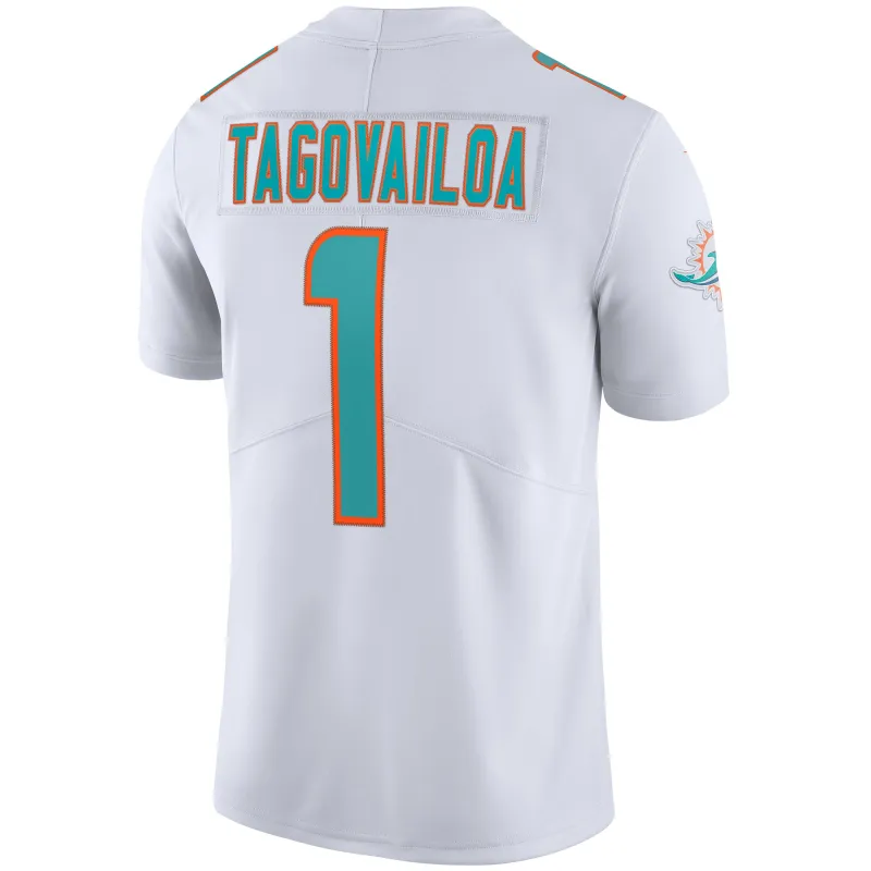 Men's Miami Dolphins Tua Tagovailoa White Vapor Limited Jersey