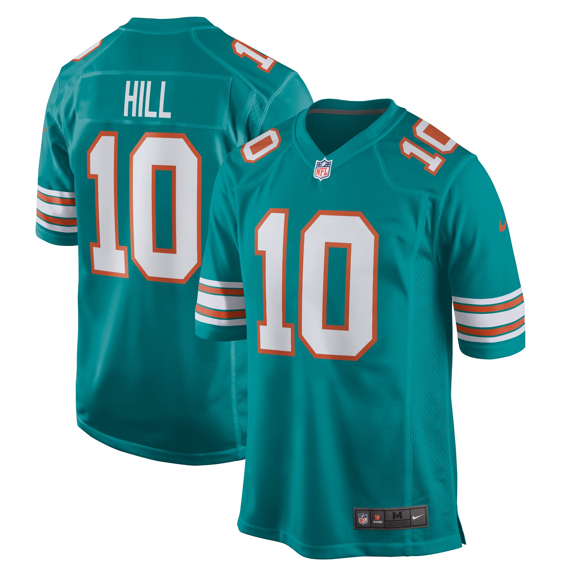 Men's Miami Dolphins Tyreek Hill Aqua Alternate Game Jersey