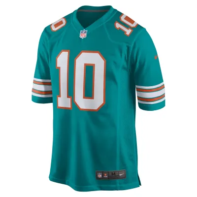 Men's Miami Dolphins Tyreek Hill  Aqua Alternate Game Jersey 02