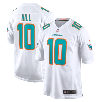 Men's Miami Dolphins Tyreek Hill White Game Jersey 01