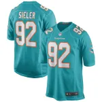 Men's Miami Dolphins Zach Sieler Aqua Game Jersey