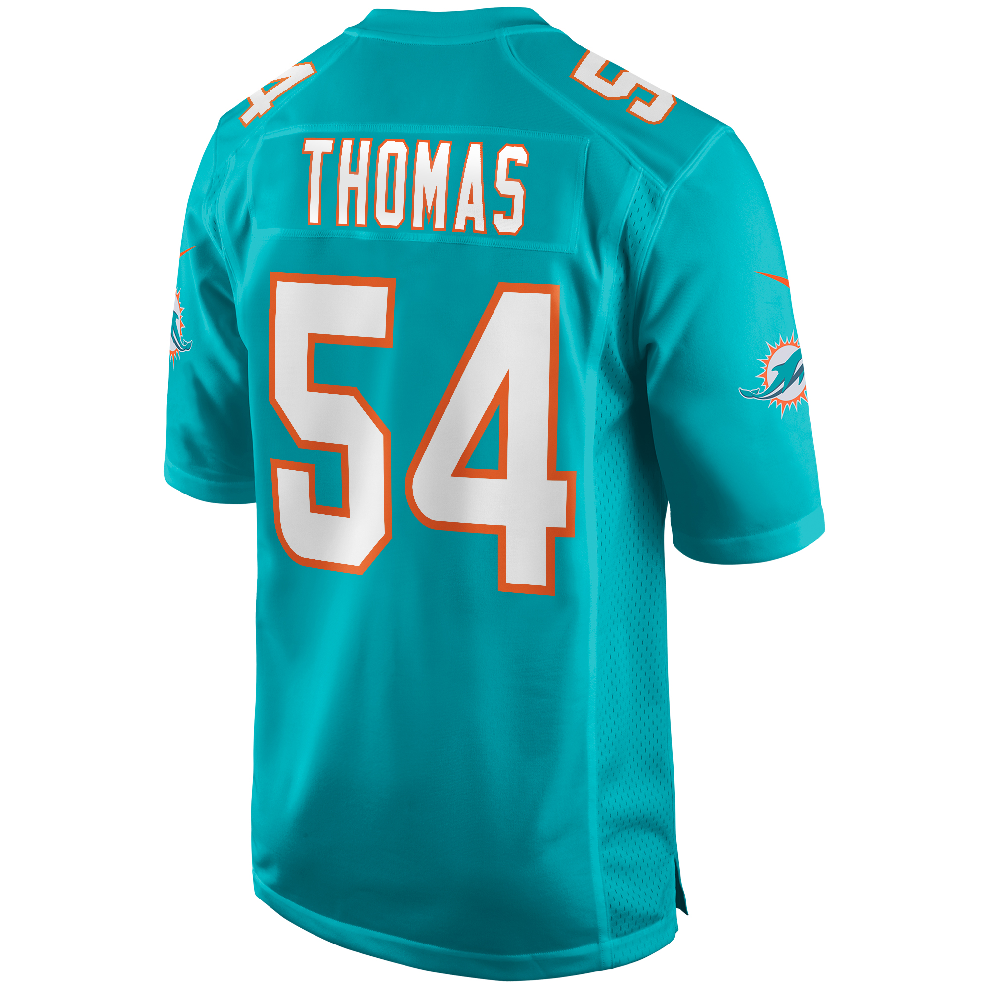 Men's Miami Dolphins Zach Thomas Aqua Game Retired Player Jersey