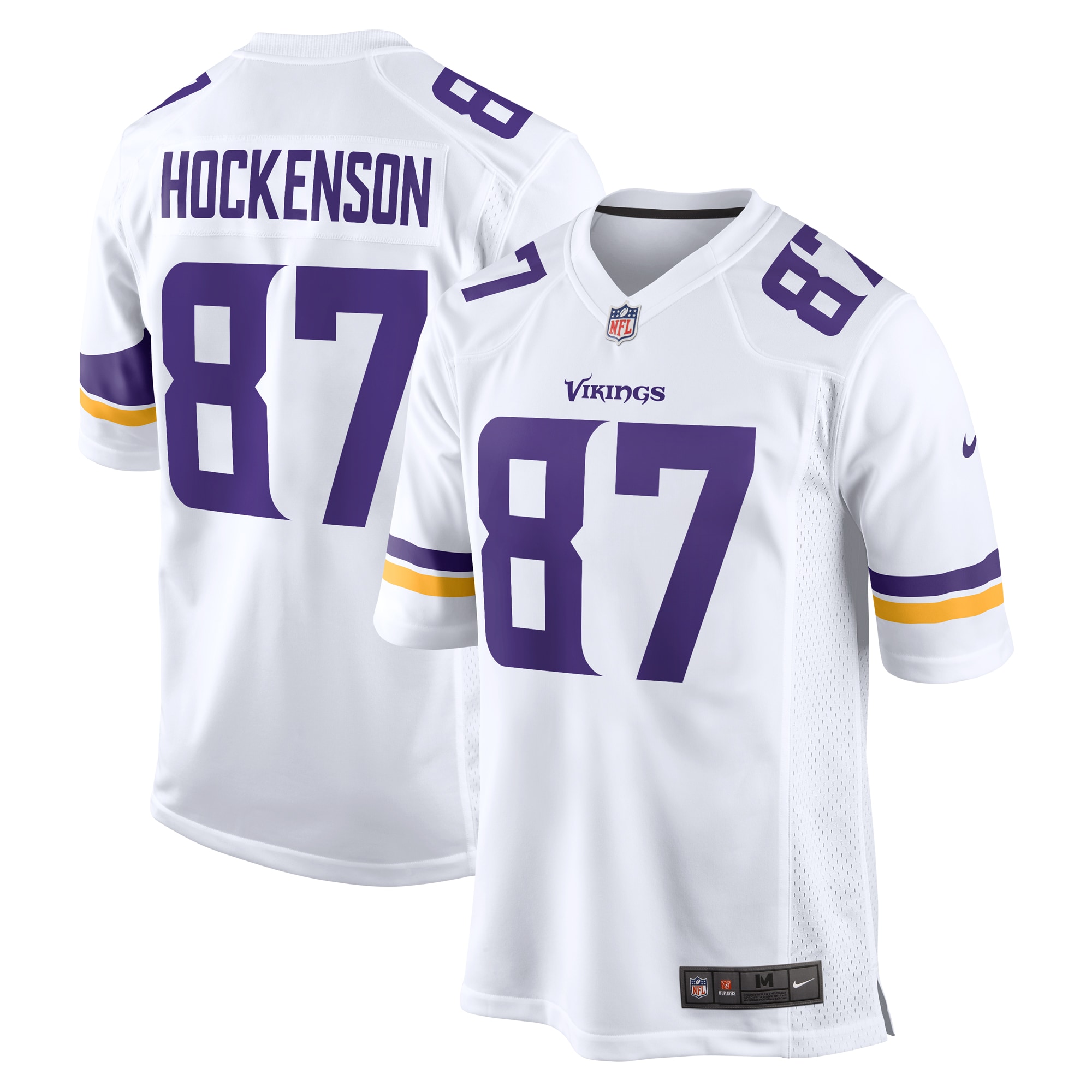 Men's Minnesota Vikings White Game Player Jersey