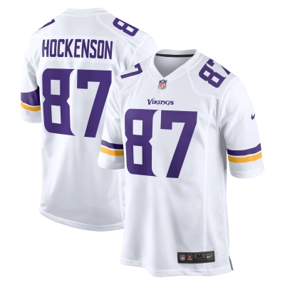 Men's Minnesota Vikings White Game Player Jersey 01