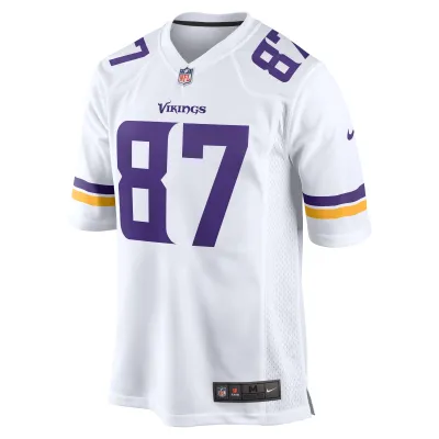 Men's Minnesota Vikings White Game Player Jersey 02