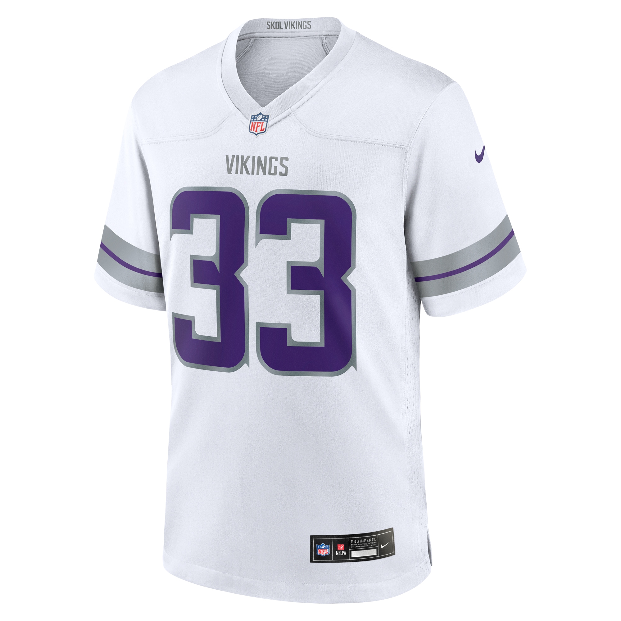 Men's Minnesota Vikings Aaron Jones White Alternate Game Player Jersey