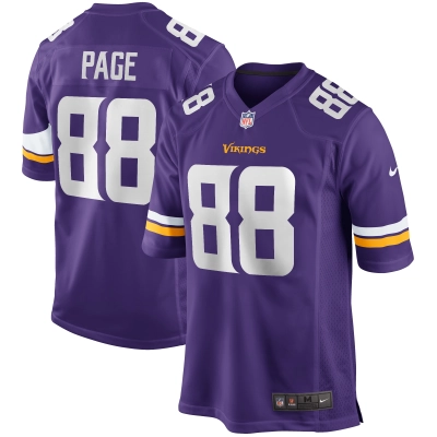 Men's Minnesota Vikings Alan Page Purple Game Retired Player Jersey 01