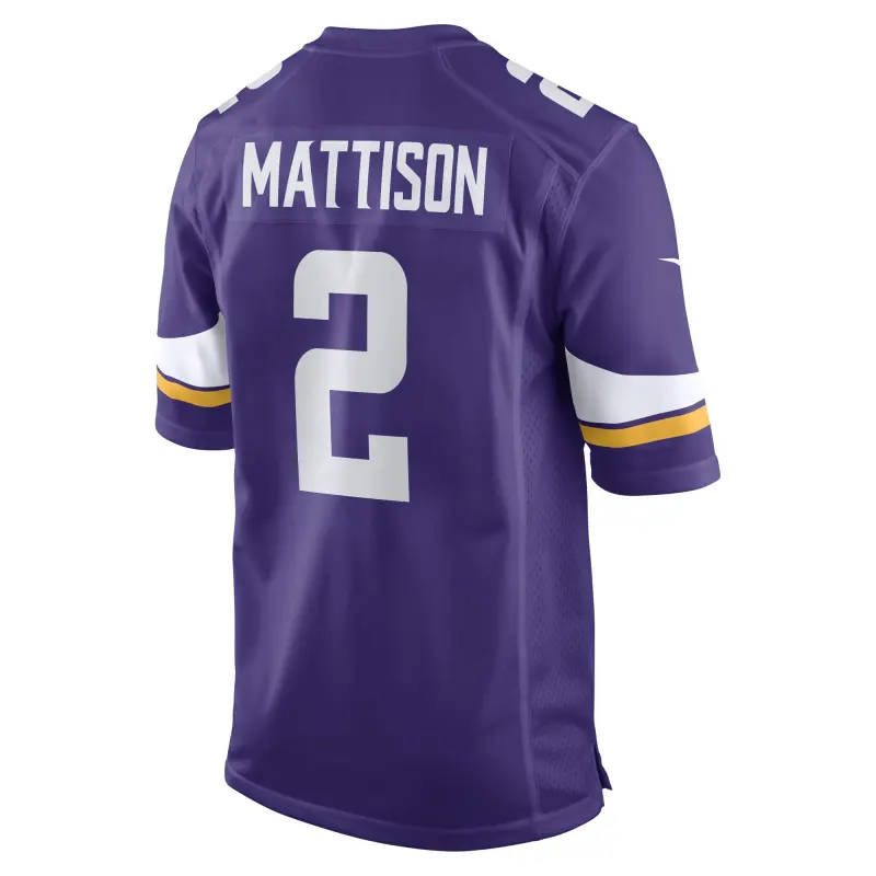 Men's Minnesota Vikings Alexander Mattison Purple Game Player Jersey