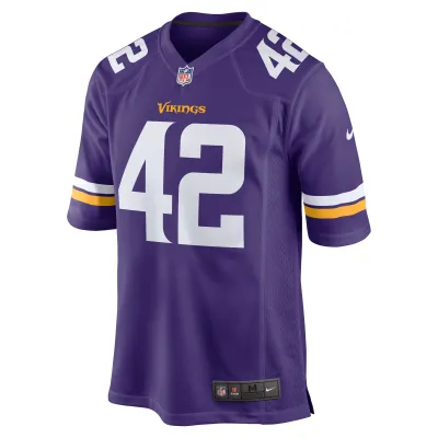 Men's Minnesota Vikings Andrew DePaola Purple Game Jersey 02
