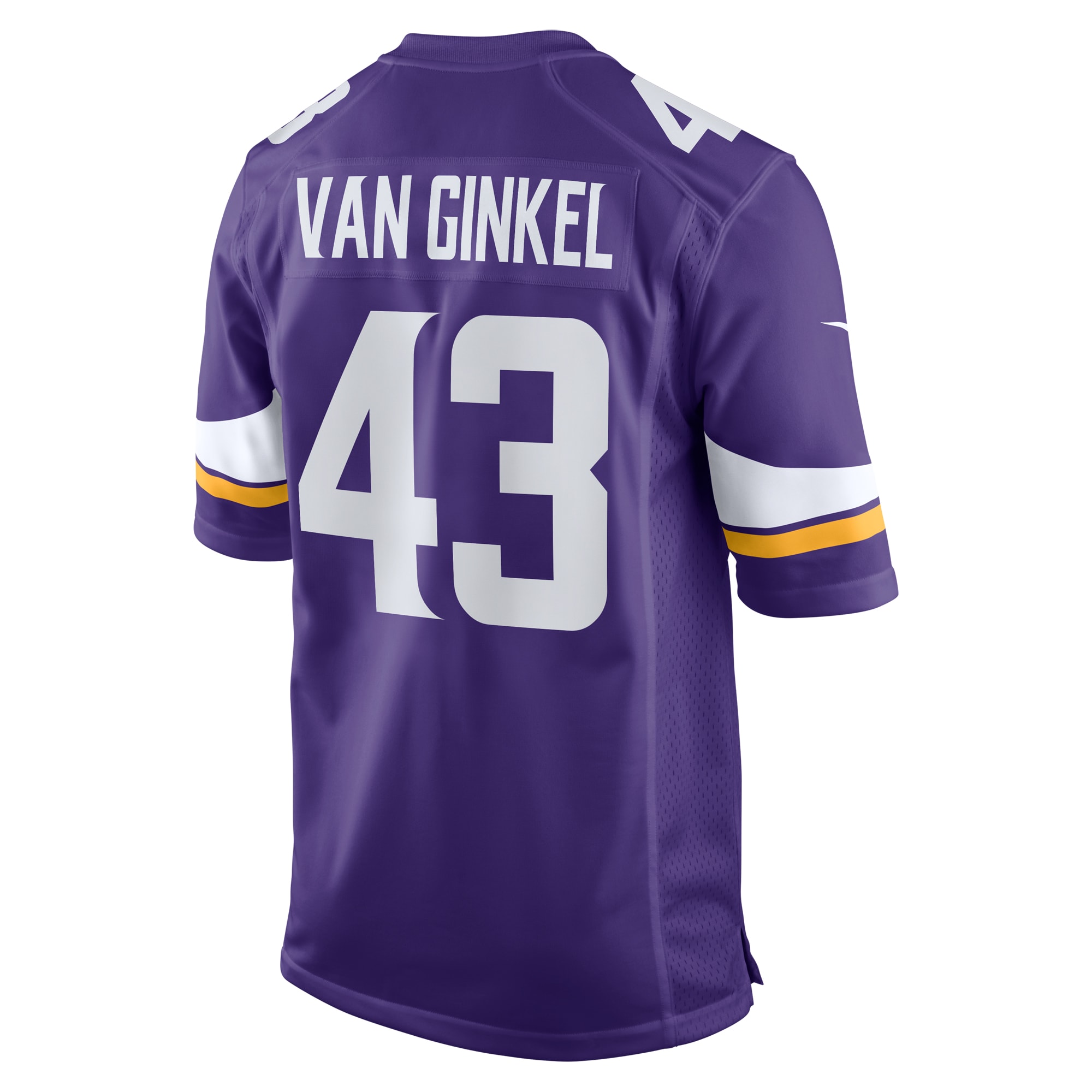 Men's Minnesota Vikings Andrew Van Ginkel  Purple Team Game Jersey