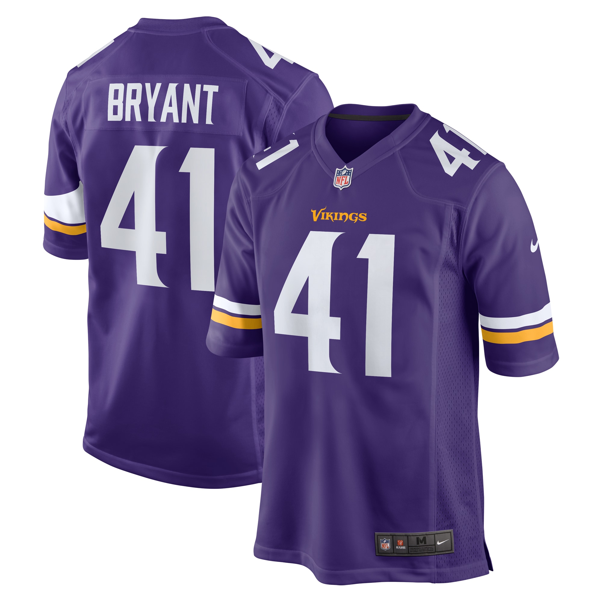 Men's Minnesota Vikings Austin Bryant  Purple Game Jersey