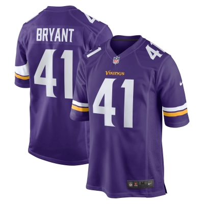 Men's Minnesota Vikings Austin Bryant  Purple Game Jersey 01