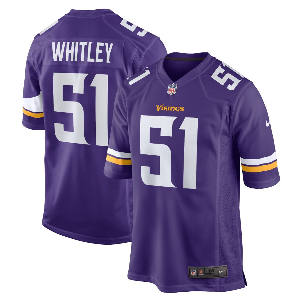 Men's Minnesota Vikings Benton Whitley Purple Home Game Player Jersey