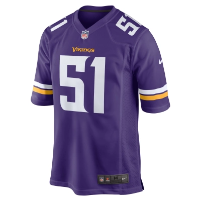 Men's Minnesota Vikings Benton Whitley Purple Home Game Player Jersey 02