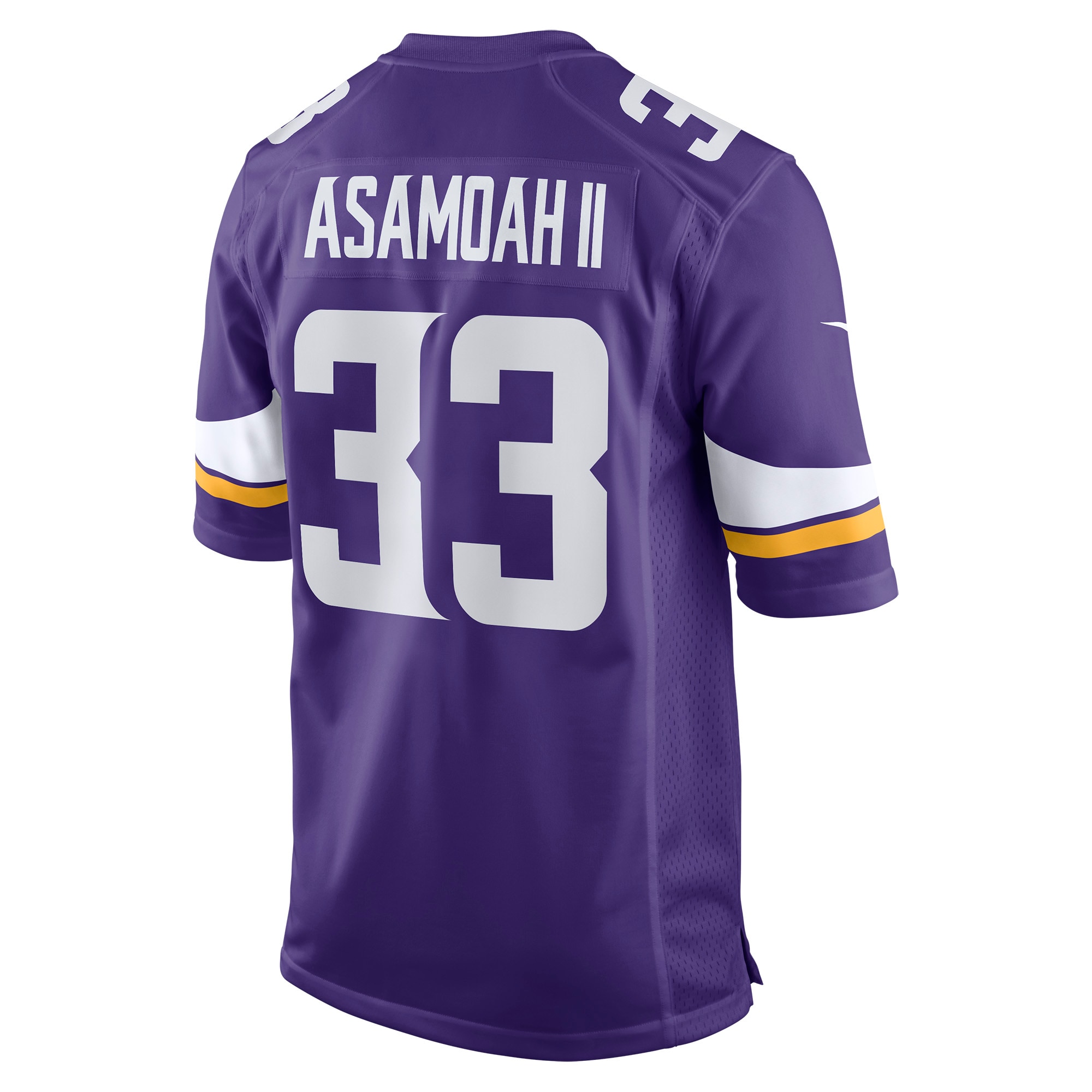 Men's Minnesota Vikings Brian Asamoah Purple Player Game Jersey
