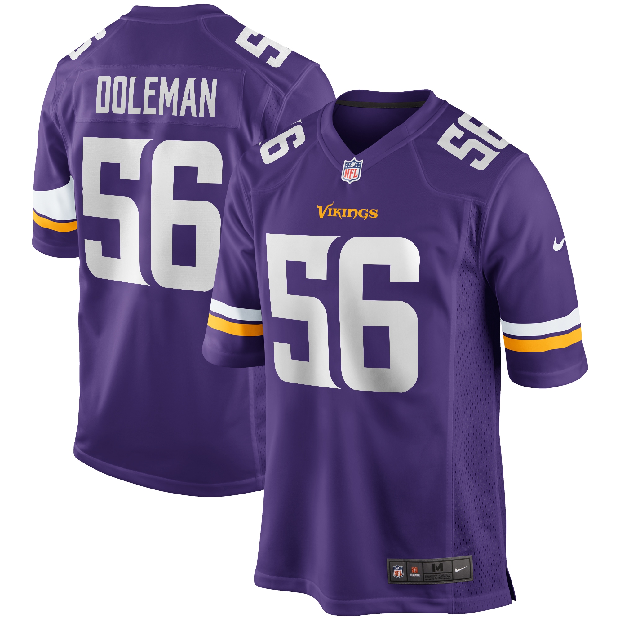 Men's Minnesota Vikings Chris Doleman Purple Game Retired Player Jersey