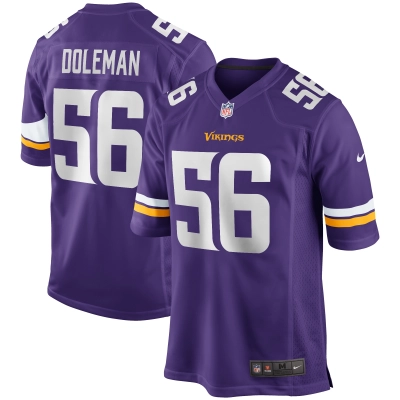 Men's Minnesota Vikings Chris Doleman Purple Game Retired Player Jersey 01