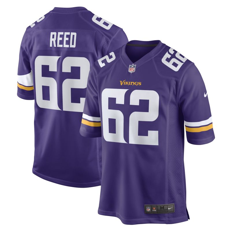 Men's Minnesota Vikings Chris Reed Purple Game Player Jersey