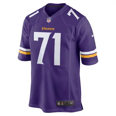 Men's Minnesota Vikings Christian Darrisaw Purple Game Jersey 02