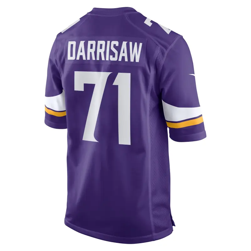 Men's Minnesota Vikings Christian Darrisaw Purple Game Jersey