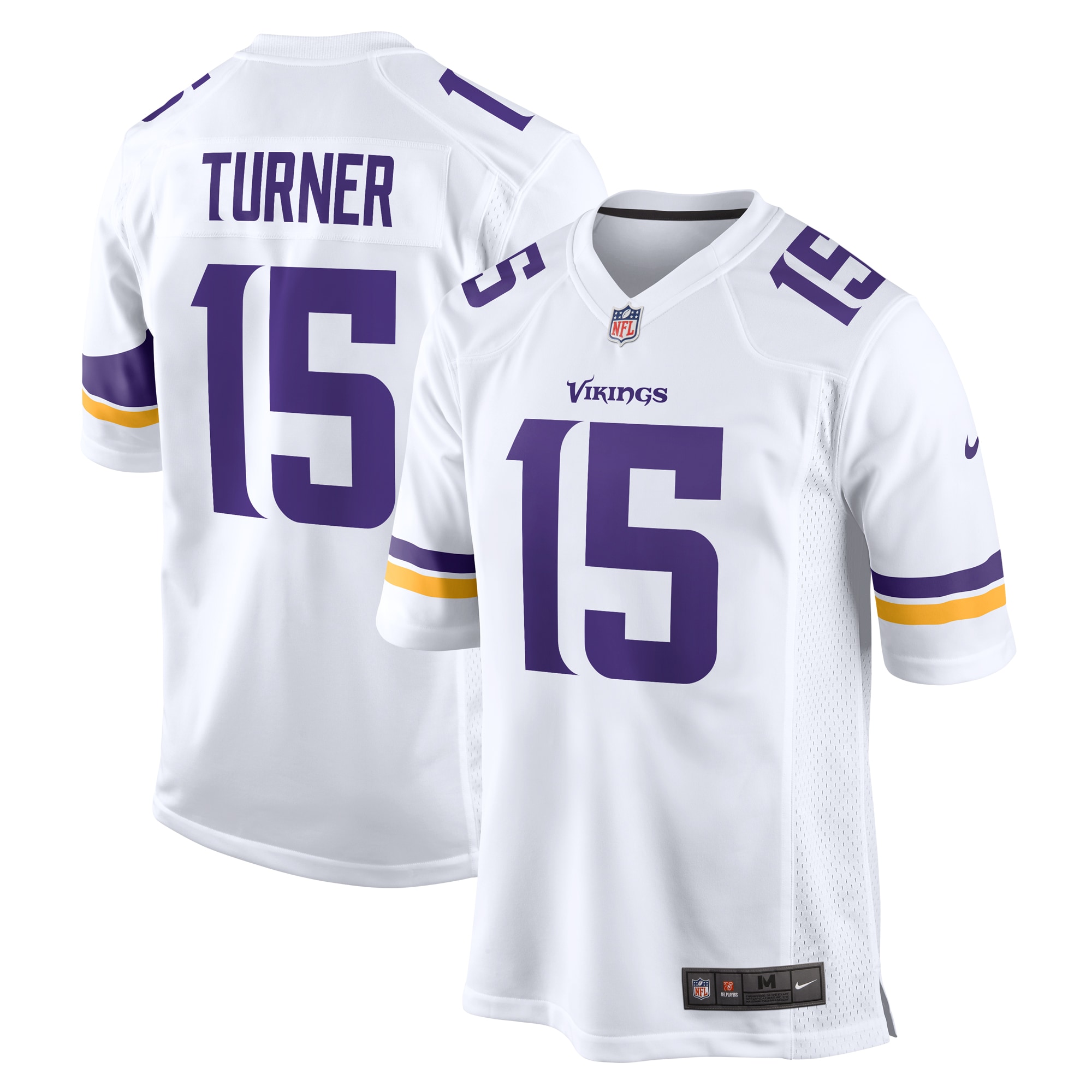 Men's Minnesota Vikings Dallas Turner  White Game Jersey