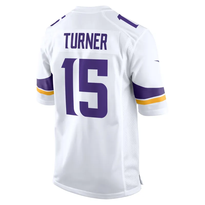 Men's Minnesota Vikings Dallas Turner  White Game Jersey