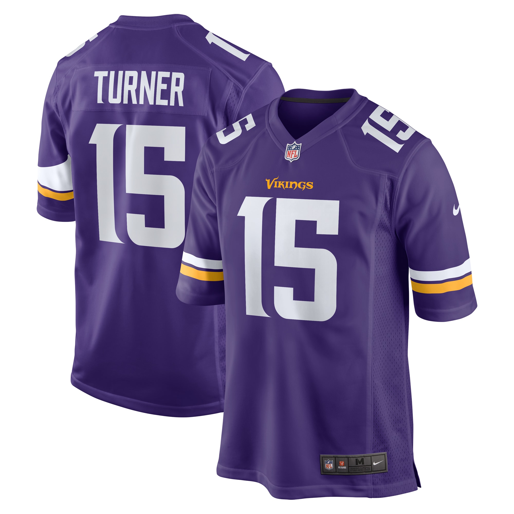 Men's Minnesota Vikings Dallas Turner Purple 2024 NFL Draft First Round Pick Player Game Jersey