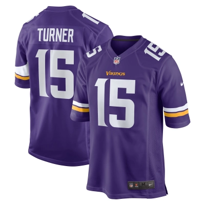 Men's Minnesota Vikings Dallas Turner Purple 2024 NFL Draft First Round Pick Player Game Jersey 01