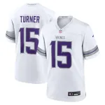 Men's Minnesota Vikings Dallas Turner White Alternate Game Player Jersey
