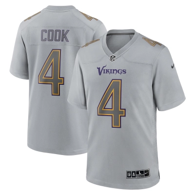 Men's Minnesota Vikings Dalvin Cook Gray Atmosphere Fashion Game Jersey 01