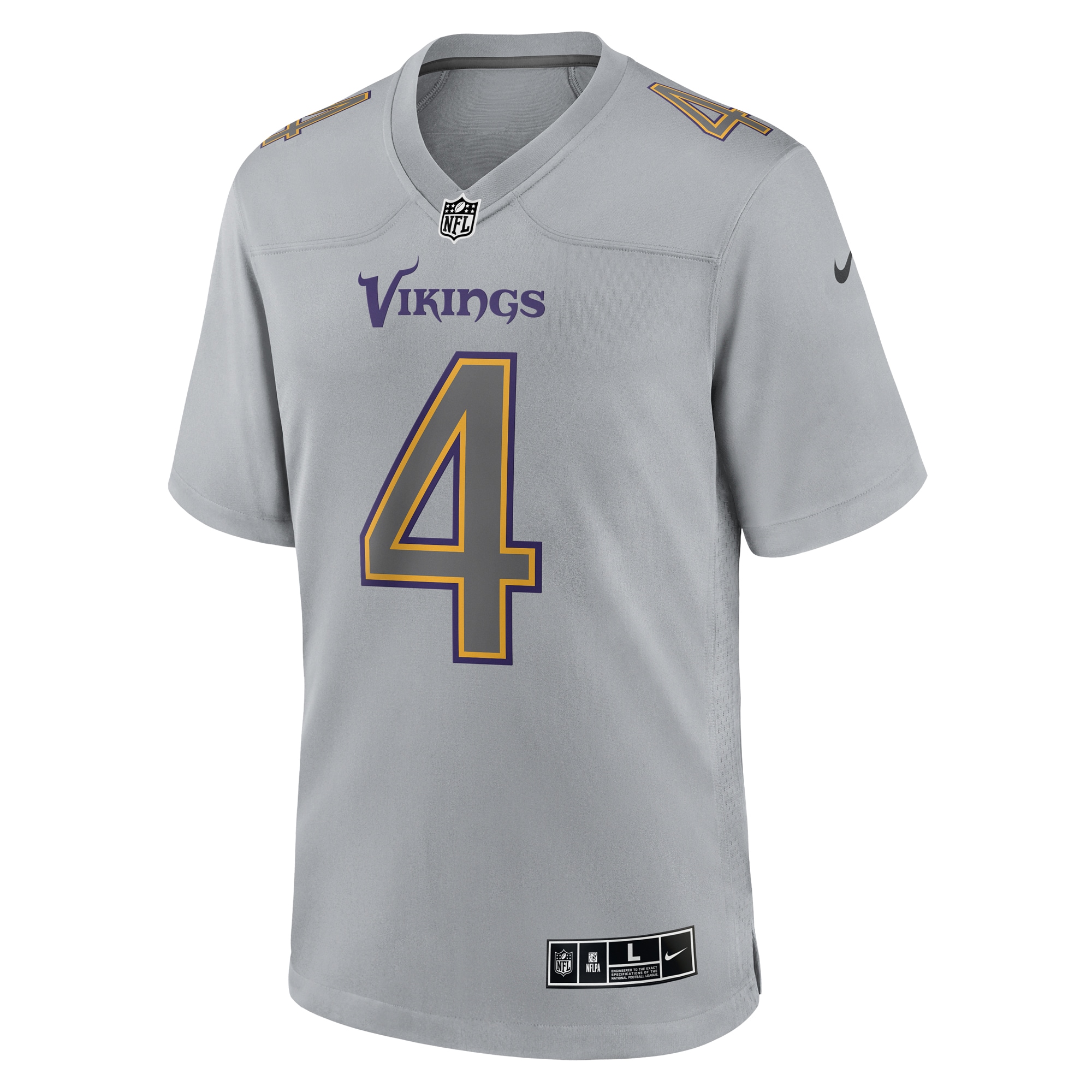 Men's Minnesota Vikings Dalvin Cook Gray Atmosphere Fashion Game Jersey