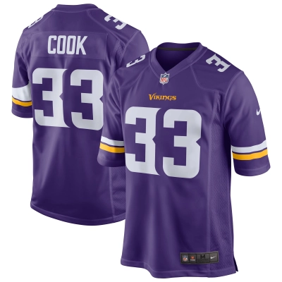 Men's Minnesota Vikings Dalvin Cook Purple Player Game Jersey 01