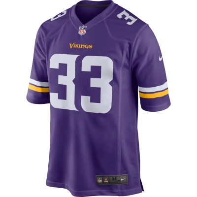 Men's Minnesota Vikings Dalvin Cook Purple Player Game Jersey 02