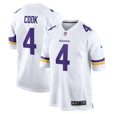 Men's Minnesota Vikings Dalvin Cook White Game Jersey 01