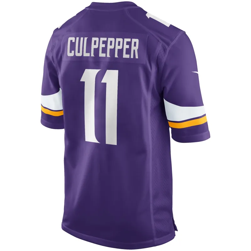 Men's Minnesota Vikings Daunte Culpepper Purple Game Retired Player Jersey