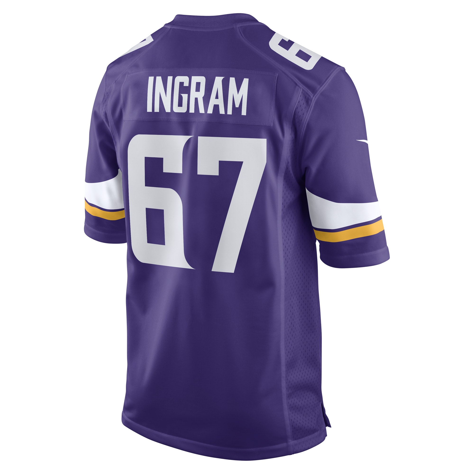 Men's Minnesota Vikings Ed Ingram Purple Game Player Jersey