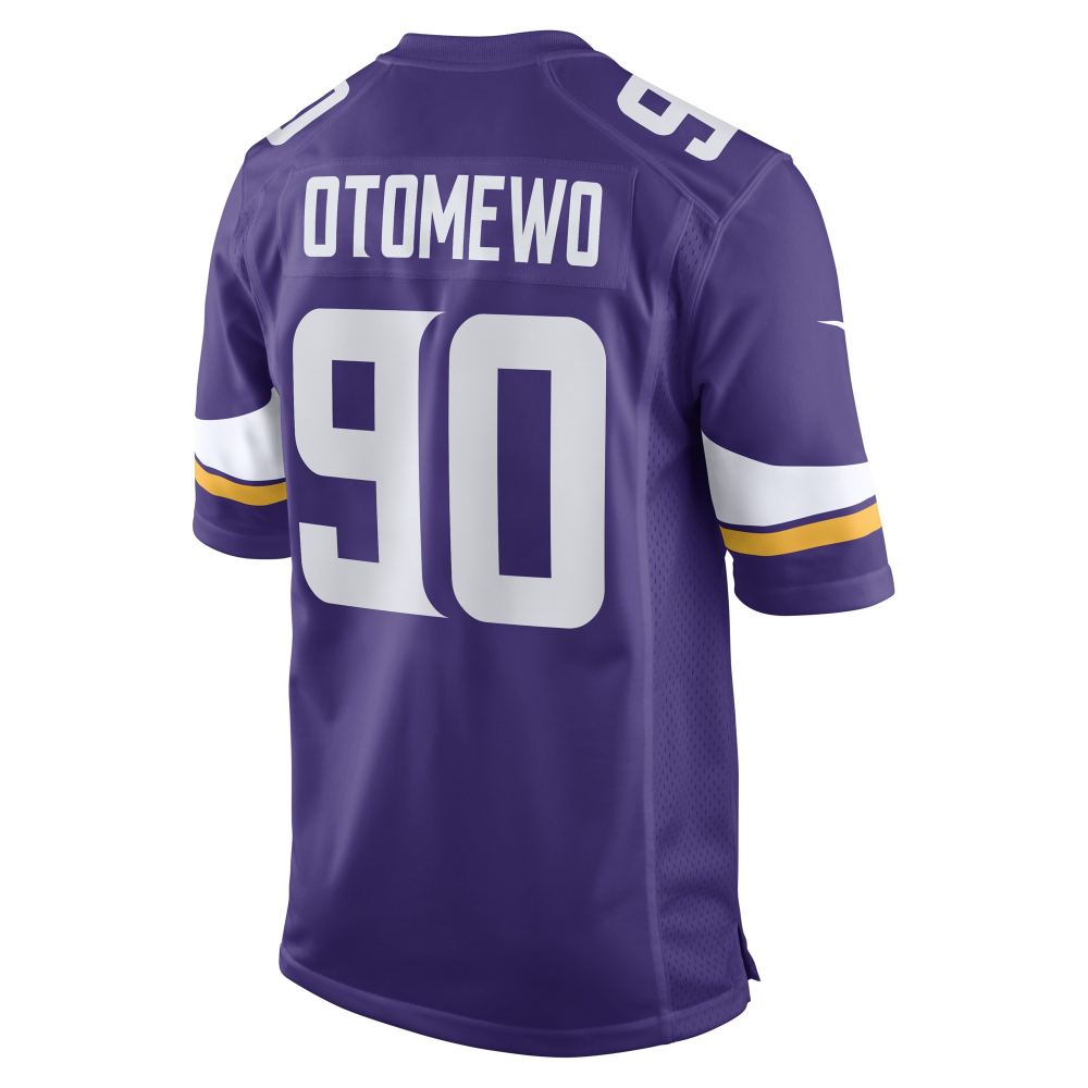 Men's Minnesota Vikings Esezi Otomewo Purple Game Player Jersey