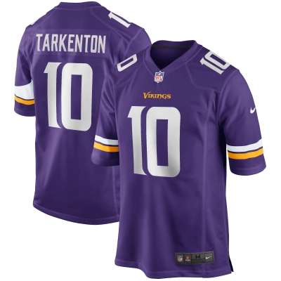 Men's Minnesota Vikings Fran Tarkenton Purple Game Retired Player Jersey 01