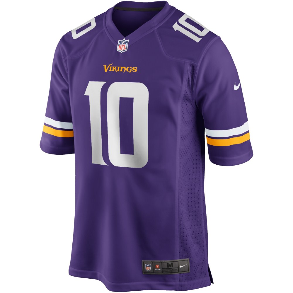 Men's Minnesota Vikings Fran Tarkenton Purple Game Retired Player Jersey