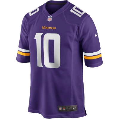 Men's Minnesota Vikings Fran Tarkenton Purple Game Retired Player Jersey 02