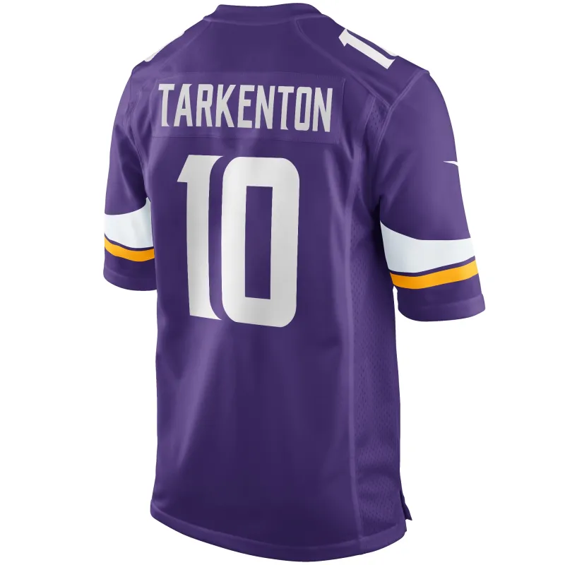 Men's Minnesota Vikings Fran Tarkenton Purple Game Retired Player Jersey