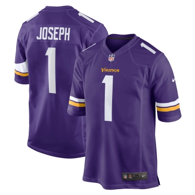 Men's Minnesota Vikings Greg Joseph Purple Game Jersey 01