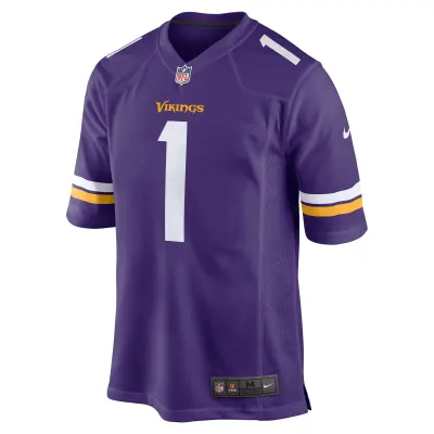 Men's Minnesota Vikings Greg Joseph Purple Game Jersey 02