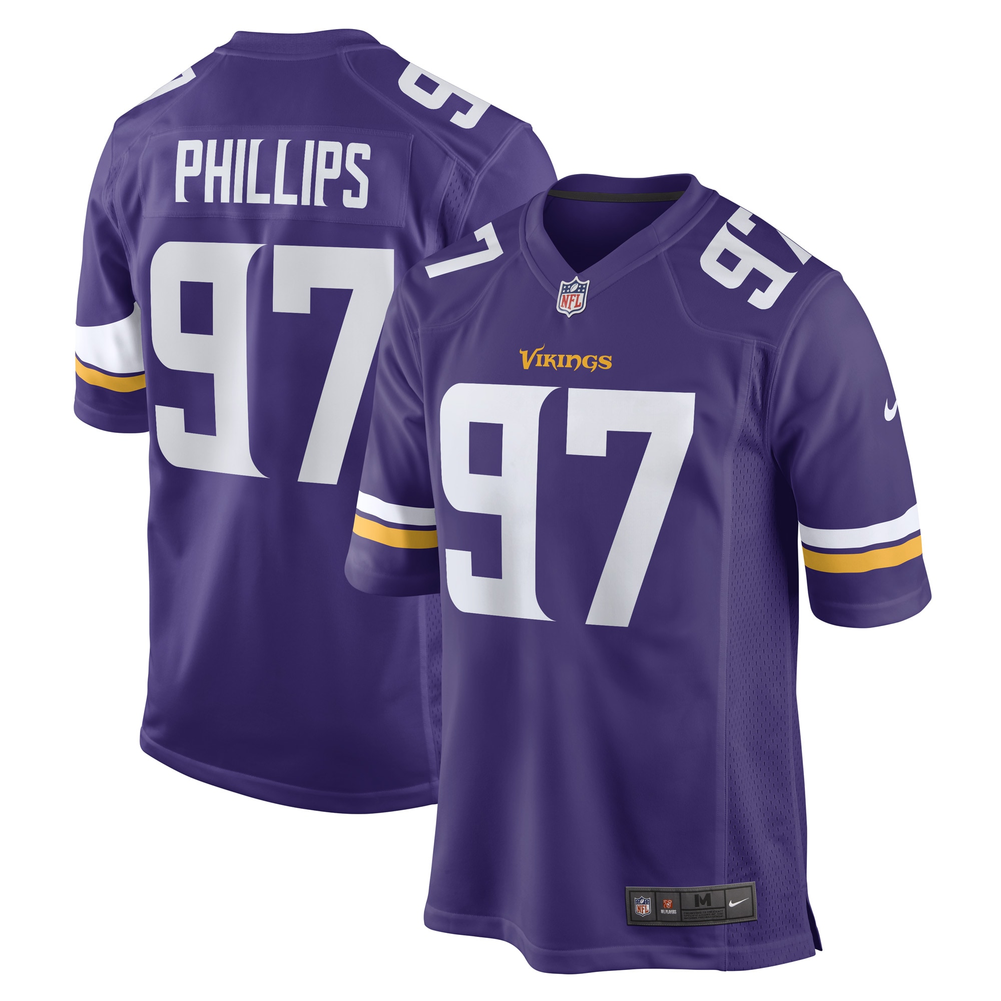 Men's Minnesota Vikings Harrison Phillips Purple Game Player Jersey
