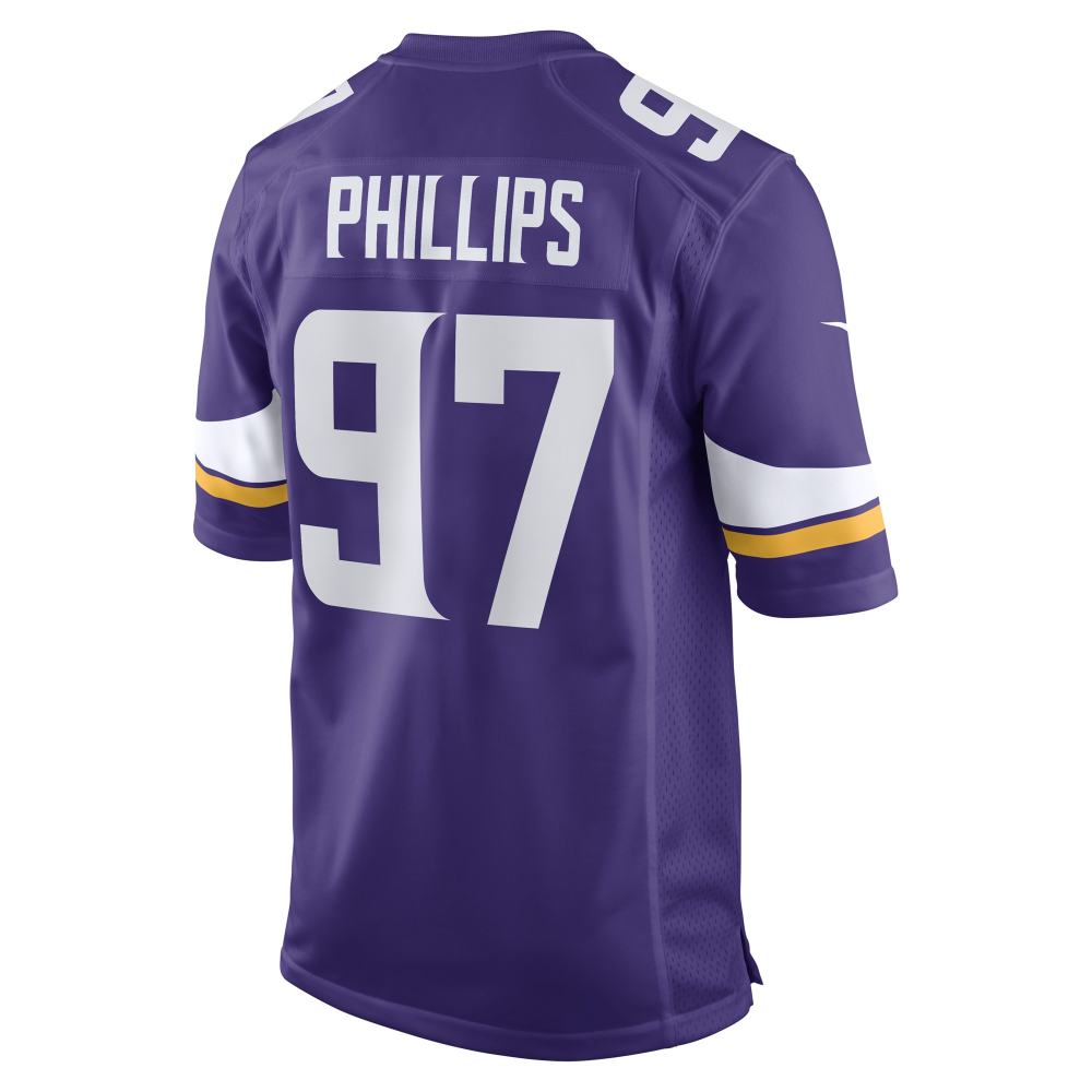 Men's Minnesota Vikings Harrison Phillips Purple Game Player Jersey