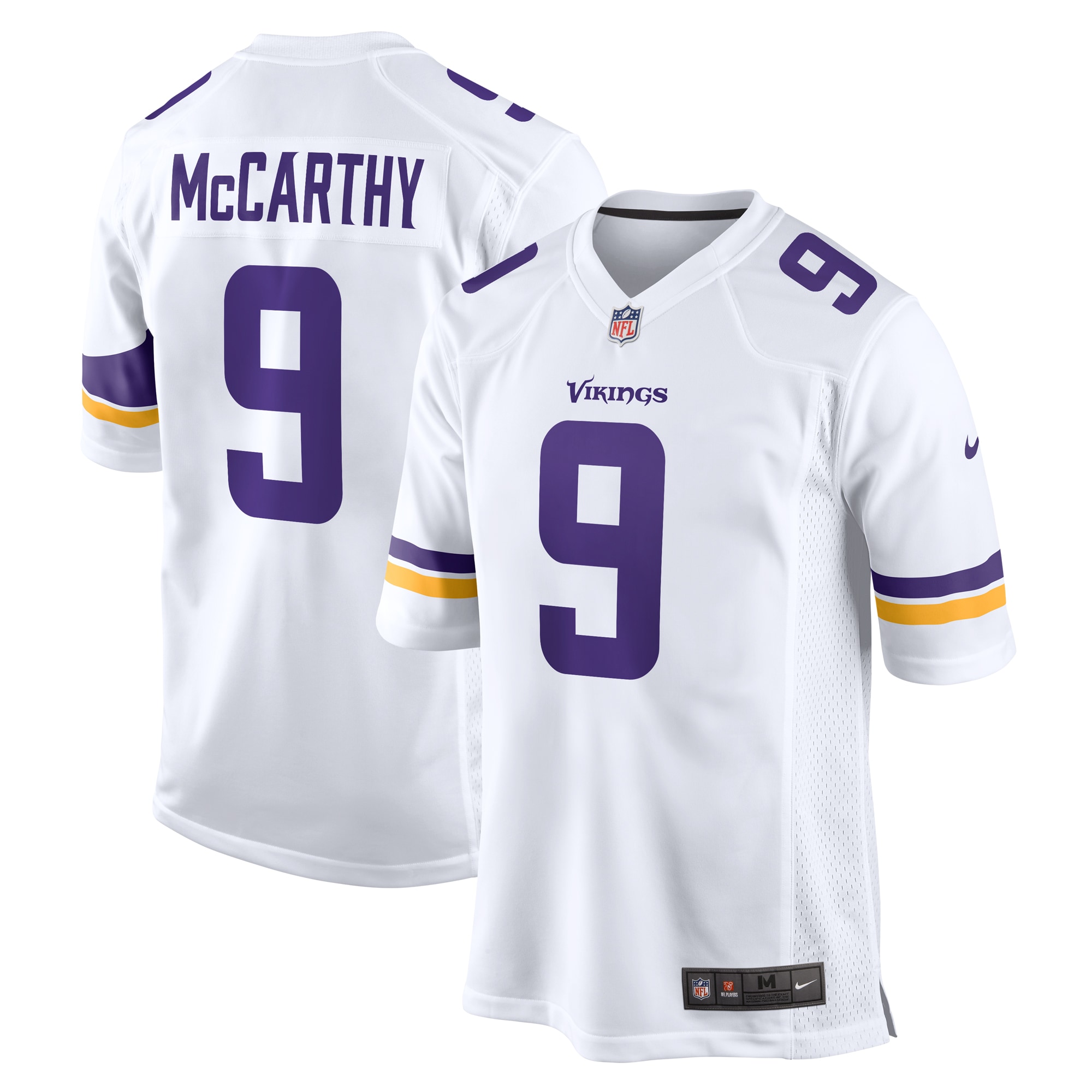 Men's Minnesota Vikings J.J. McCarthy  White Game Jersey