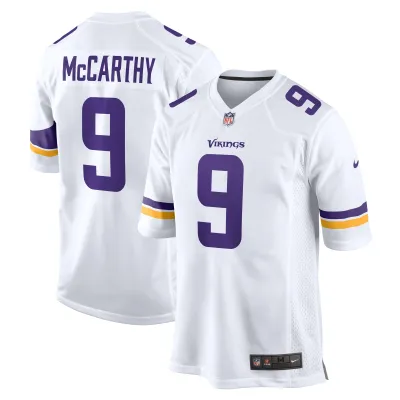 Men's Minnesota Vikings J.J. McCarthy  White Game Jersey 01