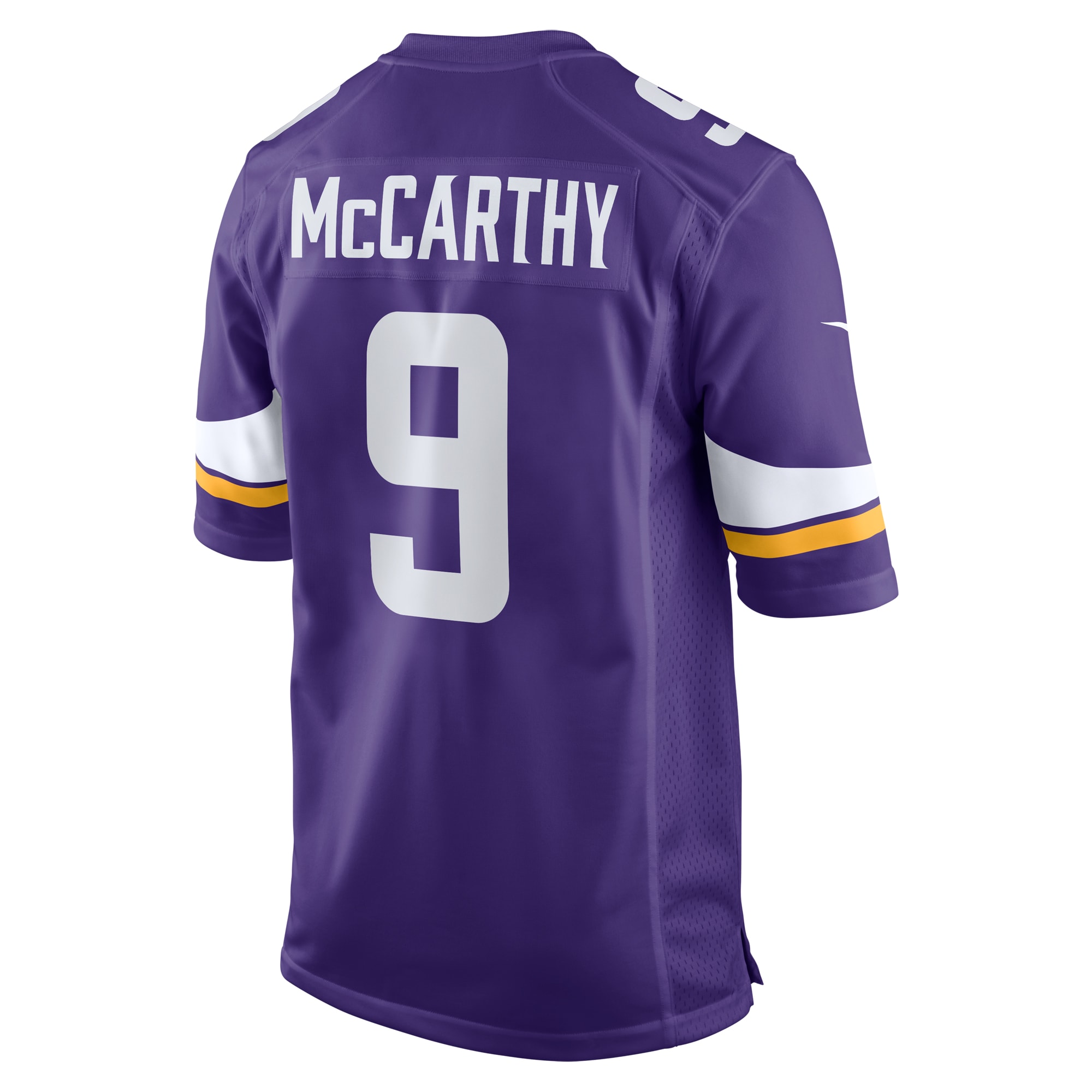 Men's Minnesota Vikings J.J. McCarthy Purple 2024 NFL Draft First Round Pick Player Game Jersey