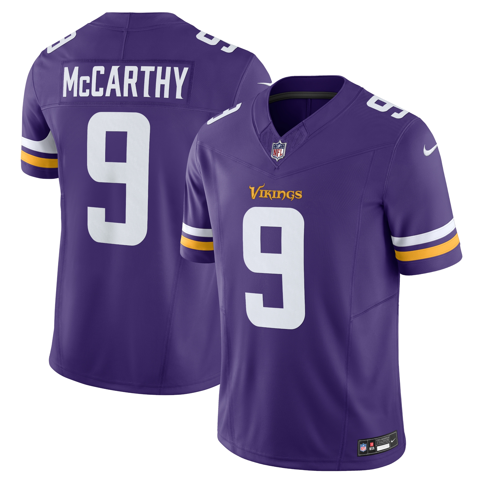 Men's Minnesota Vikings J.J. McCarthy Purple Vapor F.U.S.E. Limited Jersey